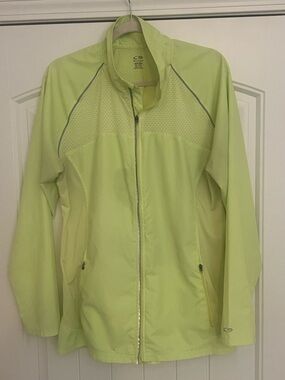 Champion C9 Women’s Lime Green Duo Dry Running Zip-Front Jacket Size XL/TG